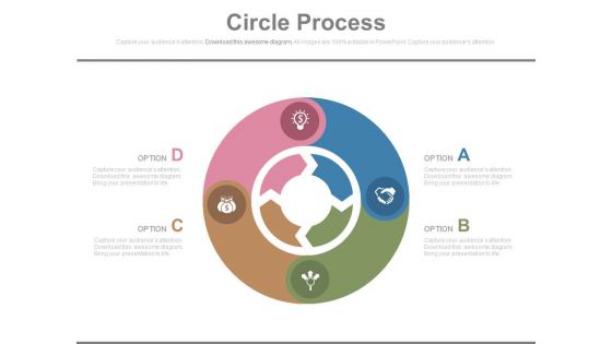 Circle Process For Financial Analysis Powerpoint Template