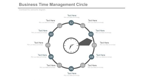 Circle Steps For Time Management And Planning Powerpoint Slides