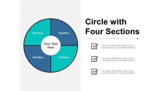 Circle With Four Sections Ppt PowerPoint Presentation Infographics Slides