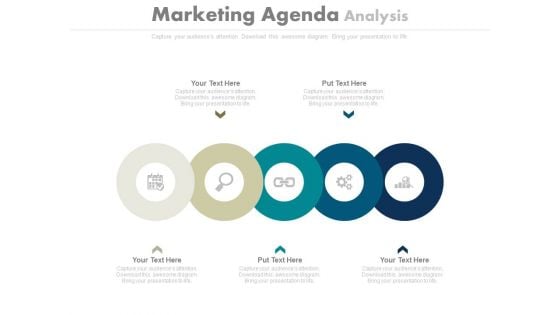 Circles For Marketing Agenda Analysis Powerpoint Slides