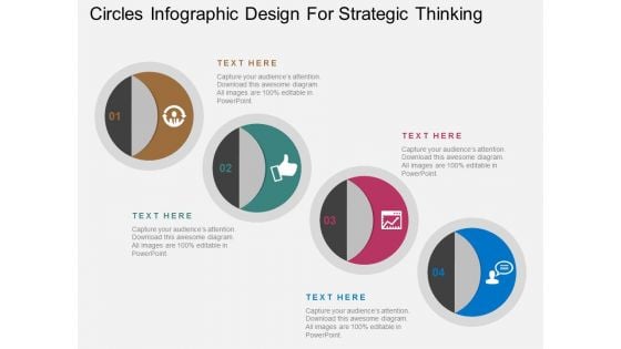 Circles Infographic Design For Strategic Thinking Powerpoint Template