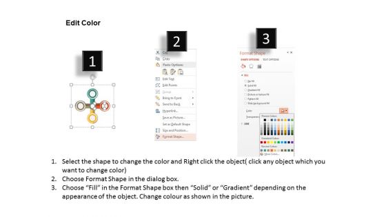 Circles On Four Sides With Icons Powerpoint Template