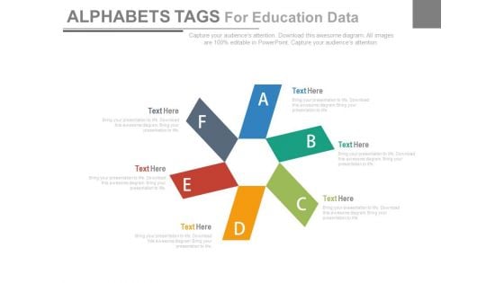 Circular Alphabetic Steps For Educational Strategy Powerpoint Slides