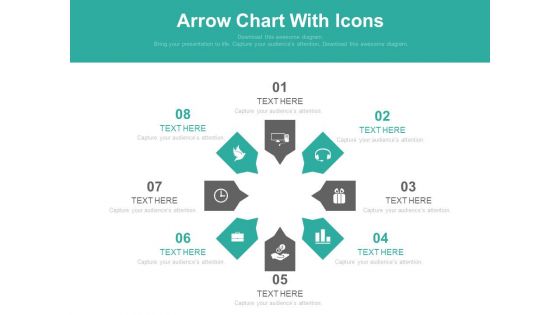 Circular Arrow Chart With Business Icons Powerpoint Slides