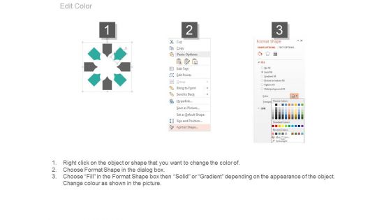 Circular Arrow Chart With Business Icons Powerpoint Slides