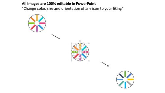 Circular Arrow Process Flow Diagram Powerpoint Template