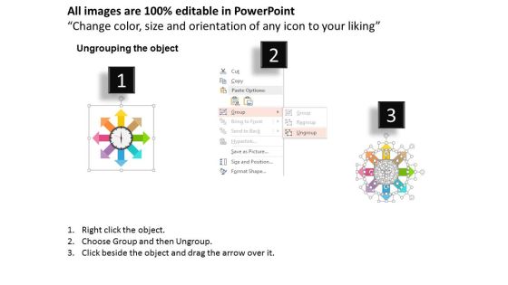 Circular Arrows Around Clock For Time Management Powerpoint Template Slide02