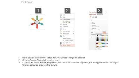 Circular Arrows Design With Icons For Business Powerpoint Slides