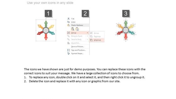Circular Arrows Design With Icons For Business Powerpoint Slides