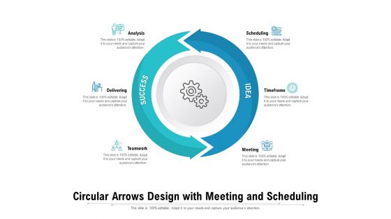 Circular Arrows Design With Meeting And Scheduling Ppt PowerPoint Presentation File Graphics Template PDF