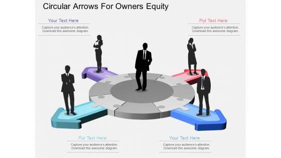 Circular Arrows For Owners Equity Powerpoint Template