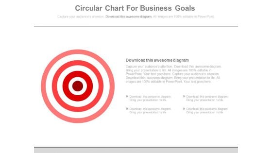 Circular Chart For Business Goals Powerpoint Slides