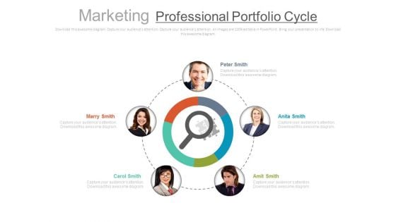 Circular Chart Of Marketing Team Powerpoint Template