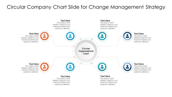 Circular Company Chart Slide For Change Management Strategy Ppt PowerPoint Presentation Gallery Samples PDF