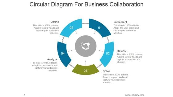 Circular Diagram For Business Collaboration Ppt PowerPoint Presentation Summary