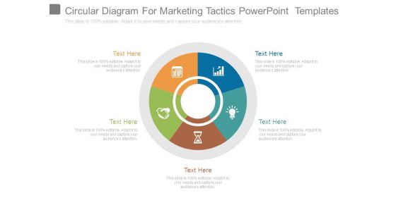 Circular Diagram For Marketing Tactics Powerpoint Templates