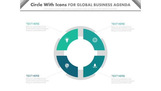 Circular Diagram For Process Strategy Powerpoint Template