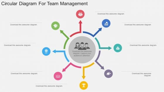 Circular Diagram For Team Management Powerpoint Template