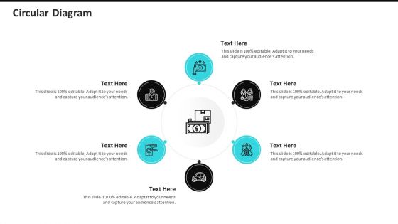 Circular Diagram Uber Cab Elevator Funding Deck Ppt Show Maker PDF