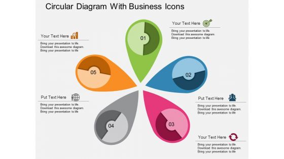 Circular Diagram With Business Icons Powerpoint Templates