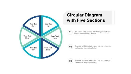 Circular Diagram With Five Sections Ppt PowerPoint Presentation Visual Aids Summary