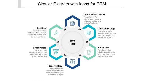 Circular Diagram With Icons For Crm Ppt PowerPoint Presentation Styles Background Image