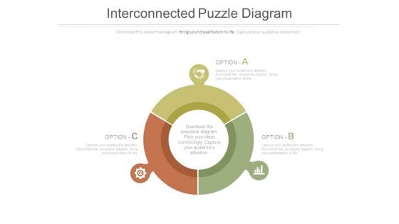 Circular Diagram With Three Sides Powerpoint Slides