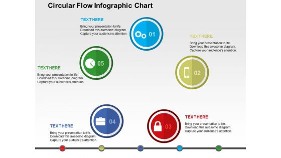 Circular Flow Infographic Chart Powerpoint Templates