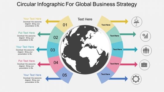 Circular Infographic For Global Business Strategy Powerpoint Template Circular Infographic For Global Business Strategy Powerpoint Template