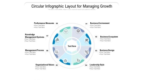 Circular Infographic Layout For Managing Growth Ppt PowerPoint Presentation Styles Example Introduction PDF