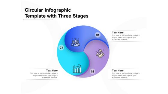 Circular Infographic Template With Three Stages Ppt PowerPoint Presentation Model Visuals