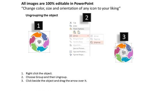 Circular Infographics Puzzle Diagram With Icons Powerpoint Template