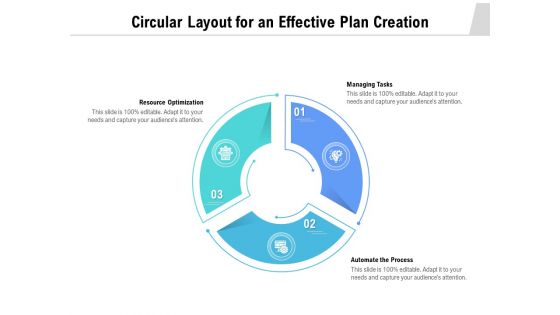 Circular Layout For An Effective Plan Creation Ppt PowerPoint Presentation Styles Themes PDF