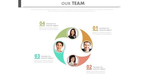 Circular Layout Of Team Members Powerpoint Slides