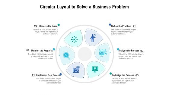 Circular Layout To Solve A Business Problem Ppt PowerPoint Presentation Outline Infographic Template PDF