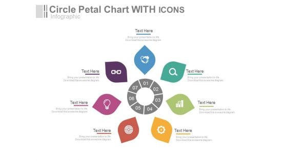 Circular Petal Chart With Icons Powerpoint Slides