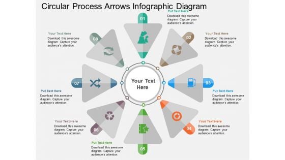 Circular Process Arrows Infographic Diagram Powerpoint Template