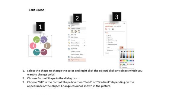 Circular Process Flow Diagram And Icons Powerpoint Template