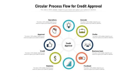 Circular Process Flow For Credit Approval Ppt PowerPoint Presentation Show Structure PDF