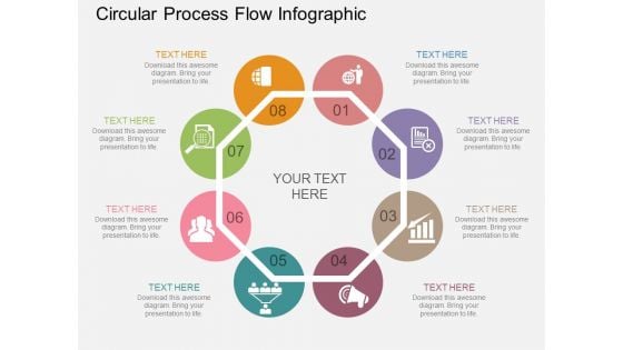 Circular Process Flow Infographic Powerpoint Template