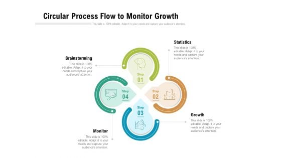 Circular Process Flow To Monitor Growth Ppt PowerPoint Presentation Infographic Template Shapes PDF