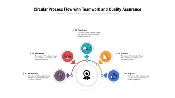 Circular Process Flow With Teamwork And Quality Assurance Ppt PowerPoint Presentation Professional PDF