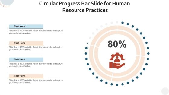 Circular Progress Bar Slide For Human Resource Practices Pictures PDF