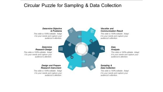 Circular Puzzle For Sampling And Data Collection Ppt PowerPoint Presentation Inspiration File Formats