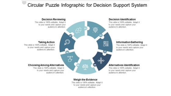 Circular Puzzle Infographic For Decision Support System Ppt PowerPoint Presentation Inspiration Ideas