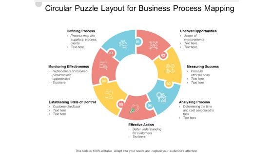 Circular Puzzle Layout For Business Process Mapping Ppt PowerPoint Presentation Slide