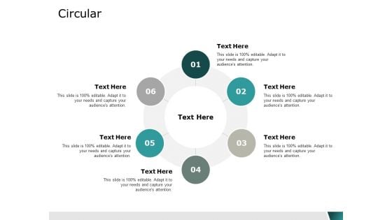 circular six process ppt powerpoint presentation summary visuals