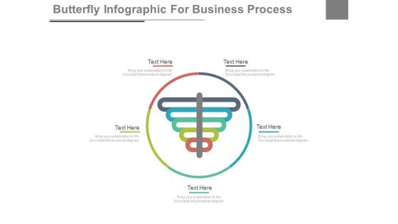 Circular Steps Butterfly Process Chart Powerpoint Template