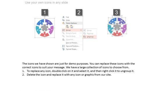 Circular Steps Chart With Financial Icons Powerpoint Slides