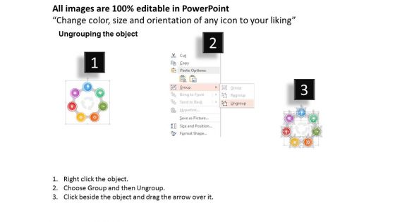 Circular Steps Icon Diagram Powerpoint Template